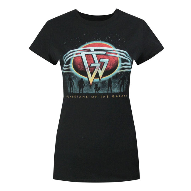 Black - Front - Guardians Of The Galaxy Womens-Ladies Planet T-Shirt