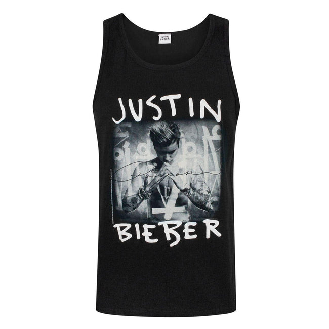 Black - Front - Justin Bieber Official Mens Purpose Vest