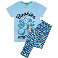 Blue - Front - Sesame Street Womens-Ladies Cookie Monster Pyjamas