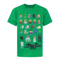Green - Front - Minecraft Boys Sprites T-Shirt