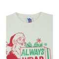 Ivory-Green-Red - Back - Junk Food Mens Always Wrap It Up Santa Claus T-Shirt
