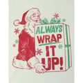Ivory-Green-Red - Side - Junk Food Mens Always Wrap It Up Santa Claus T-Shirt