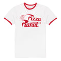 White-Red - Front - Toy Story Womens-Ladies Ringer Pizza Planet T-Shirt