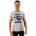 Grey - Back - NFL Mens Seattle Seahawks Helmet T-Shirt