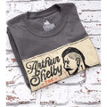 Grey - Back - Peaky Blinders Mens Arthur Shelby Poster T-Shirt