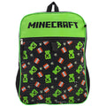 Black-Green - Close up - Minecraft TNT Creeper Backpack Set (Pack of 5)