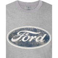 Grey Marl - Side - Ford Mens Logo T-Shirt