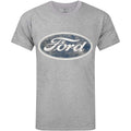 Grey Marl - Front - Ford Mens Logo T-Shirt