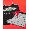 Black-Grey - Pack Shot - Friends Womens-Ladies Central Perk Short Pyjama Set