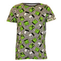 Green - Front - Minecraft Boys Zombie Creeper All-Over Print T-Shirt