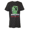 Grey - Front - Minecraft Childrens-Kids Creeper All-Over Print T-Shirt