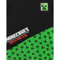 Black - Pack Shot - Minecraft Childrens-Kids Creeper Colour Block T-Shirt