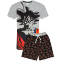 Grey-Black-Red - Front - Dragon Ball Z Mens Goku Short Pyjama Set