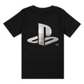 Black - Front - Playstation Boys Logo Foil T-Shirt