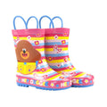 Pink-Yellow-Blue - Lifestyle - Hey Duggee Girls Flowers And Butterflies Wellington Boots
