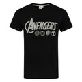 Black-Grey - Front - The Avengers Mens Logo Pyjama Set