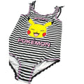 Black-White-Pink - Side - Pokemon Girls Pikachu One Piece Swimsuit