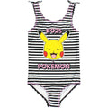Black-White-Pink - Front - Pokemon Girls Pikachu One Piece Swimsuit