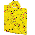 Yellow - Side - Pokemon Childrens-Kids Pikachu Hooded Towel