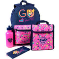 Pink-Navy - Back - Paw Patrol Girls Backpack Set (Pack Of 4)