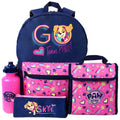 Pink-Navy - Front - Paw Patrol Girls Backpack Set (Pack Of 4)