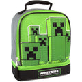 Green - Side - Minecraft Childrens-Kids Double Creeper Lunch Bag