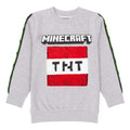 Grey - Back - Minecraft Childrens-Kids Sequin Flip Sweatshirt