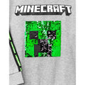 Grey - Close up - Minecraft Childrens-Kids Sequin Flip Sweatshirt