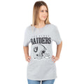 Grey-Black - Front - NFL Womens-Ladies Las Vegas Raiders T-Shirt