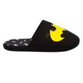 Black-Yellow - Back - Batman Mens Distressed Logo Slippers