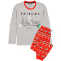 Grey-Red - Front - Friends Mens Christmas Pyjama Set