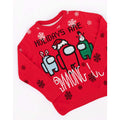 Red-Black-White - Back - Among Us Childrens-Kids Christmas Sweatshirt