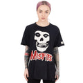 Black - Side - Misfits Unisex Adult Skull T-Shirt