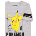 Grey - Side - Pokemon Childrens-Kids Pikachu T-Shirt