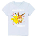 Blue-Yellow-Orange - Front - Pokemon Girls Eevee Pikachu T-Shirt