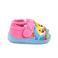 Pink-Blue-Yellow - Side - Baby Shark Girls Slippers
