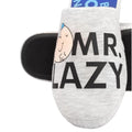 Grey-Black-Blue - Lifestyle - Mr Men Mens Mr Lazy Slippers