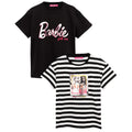 Black-White - Front - Barbie Girls T-Shirt (Pack of 2)