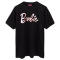 Black-Pink - Side - Barbie Womens-Ladies Oversized T-Shirt