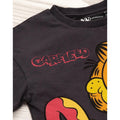 Black-Orange - Side - Garfield Girls Crop T-Shirt