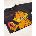 Black-Orange - Close up - Garfield Girls Crop T-Shirt
