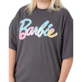 Grey - Close up - Barbie Womens-Ladies Oversized T-Shirt Dress