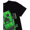 Black - Back - Minecraft Childrens-Kids Creeper Inside T-Shirt