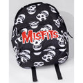Black-White-Red - Side - Misfits Skull Logo Backpack