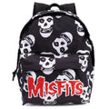 Black-White-Red - Front - Misfits Skull Logo Backpack