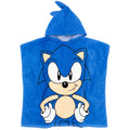 Blue - Front - Sonic The Hedgehog Childrens-Kids Poncho