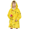 Yellow - Pack Shot - Pokemon Childrens-Kids Pikachu Oversized Hoodie Blanket