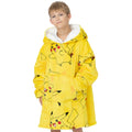 Yellow - Close up - Pokemon Childrens-Kids Pikachu Oversized Hoodie Blanket