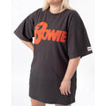 Black-Orange - Side - David Bowie Womens-Ladies Oversized T-Shirt Dress
