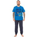 Blue-Navy Blue - Side - Pokemon Mens Gotta Catch Em All Long Pyjama Set